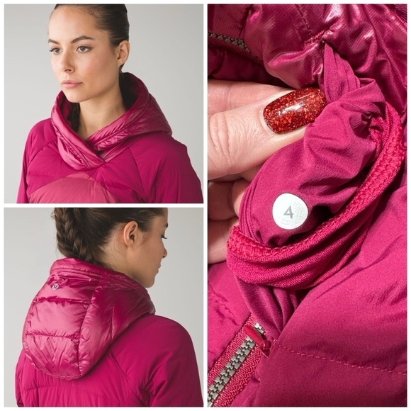 Lululemon Down Right Cozy Pullover Puffer Jacket Berry Rumble Winter Coat Size 4 - Picture 14 of 14